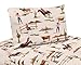 Sweet Jojo Designs Western Cowgirl Girl Queen Sheet Set Flat Fitted Bed Sheets Pillow Covers Kids Childrens Adult Bedding 4p Wild West Vintage Country Retro Animal Horse Southwest Brown Pink Blue Tan
