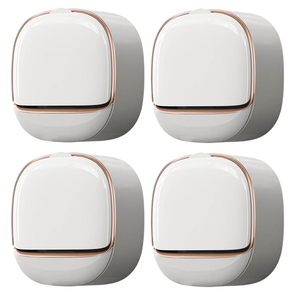 Osmond Luxury Soap Holder Soap Box with Drain Pan Soap Box with Lid Wall Mounted Drain Soap Box with Flip Lid White