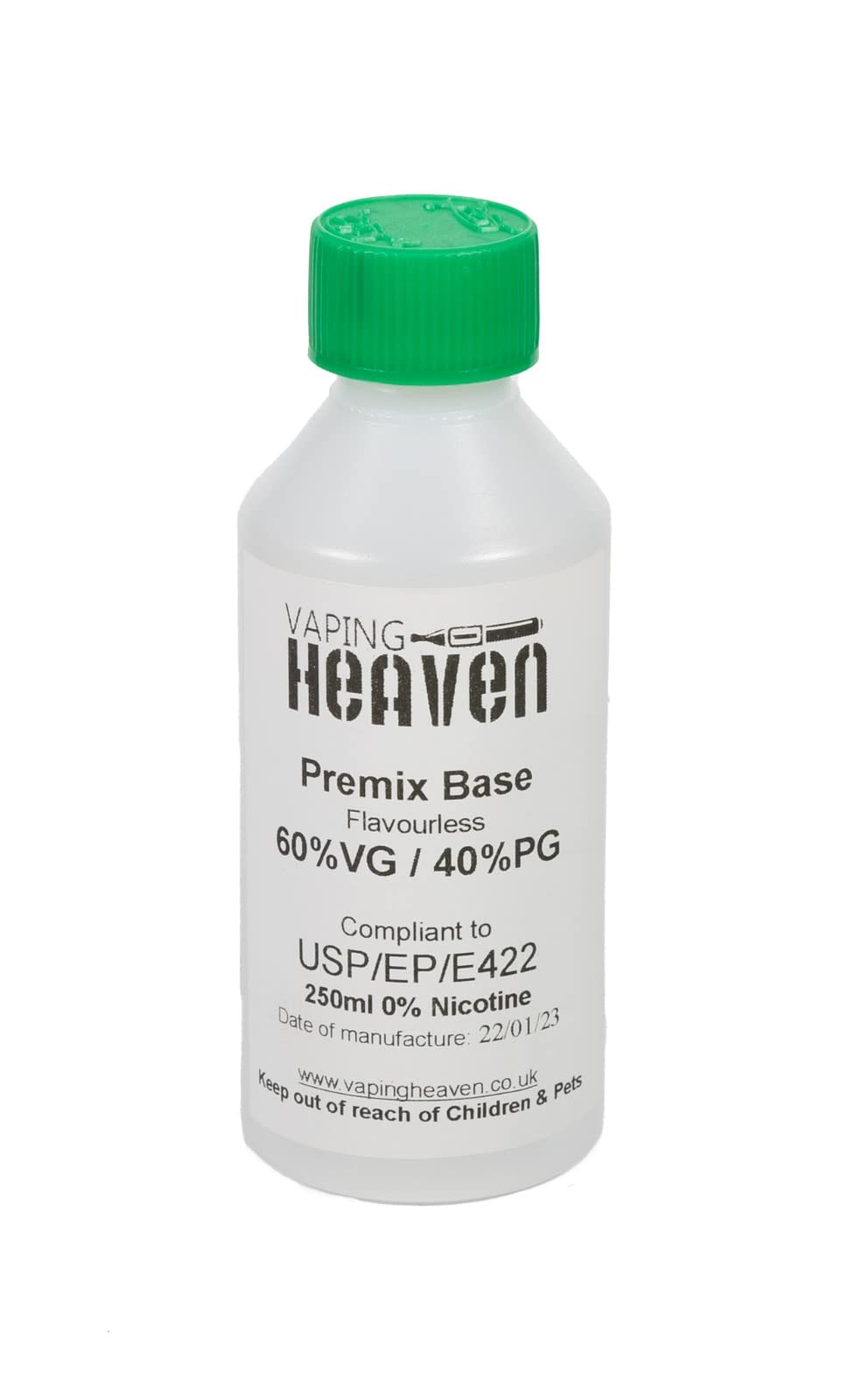 250ml | 60/40 VG/PG | Unflavoured DIY E Liquid