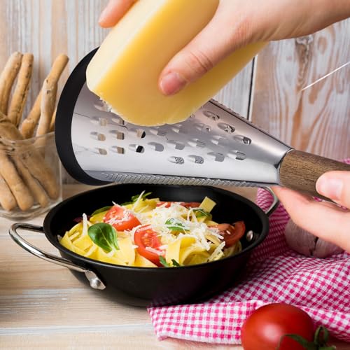 Rallador de queso cónico de acero inoxidable con mango miniatura 6