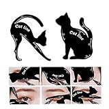 schablone katzenohren Paket umfassen: 2 tlg. Chinget Eyeliner Schablone Katze Form Cat Eyeliner Vorlage Smoky Lidschatten Applikatoren Augen Make-up Werkzeug
