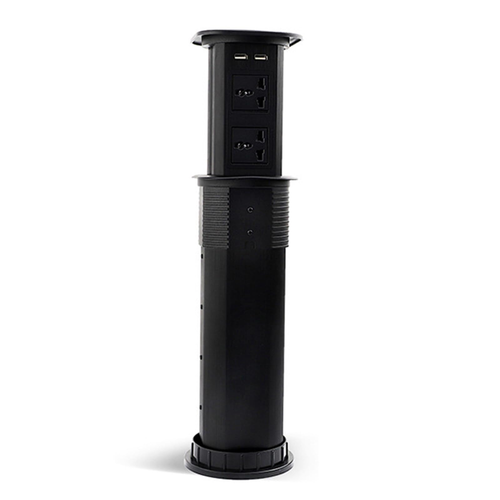 Presa elettrica pop-up, presa multipla di ricarica wireless da tavolo con isola cucina incorporata con BUS seriale universale per scrivania/scrivania da ufficio/tavolo da pranzo,Black