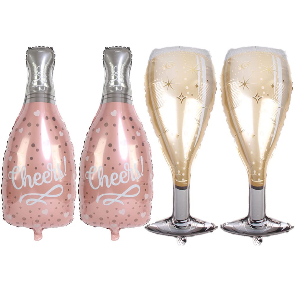 Champagne Bottle Balloons Champagne Glasscup Balloon Foil Mylar Balloons Birthday Party Wedding Decorations Purple