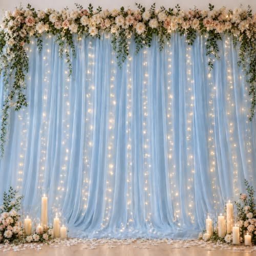 Rideaux de fond de mariage en tulle et LED pour illuminer vos plus beaux souvenirs
