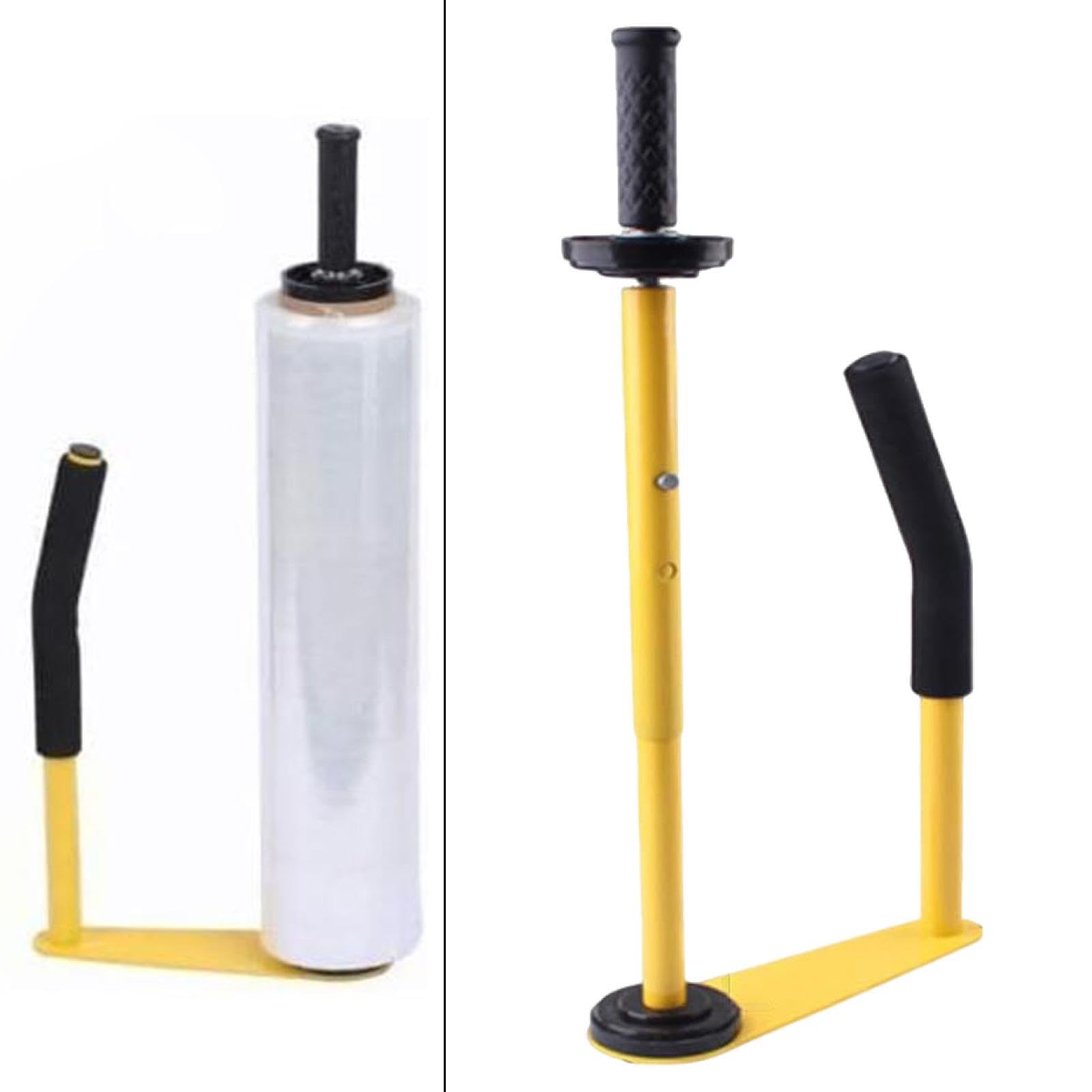 Distributeur de film étirable professionnel, léger et robuste, facile à installer, réglable, pour une expérience de filmage optimale. Distributeur film rétractable jaune professionnel.
