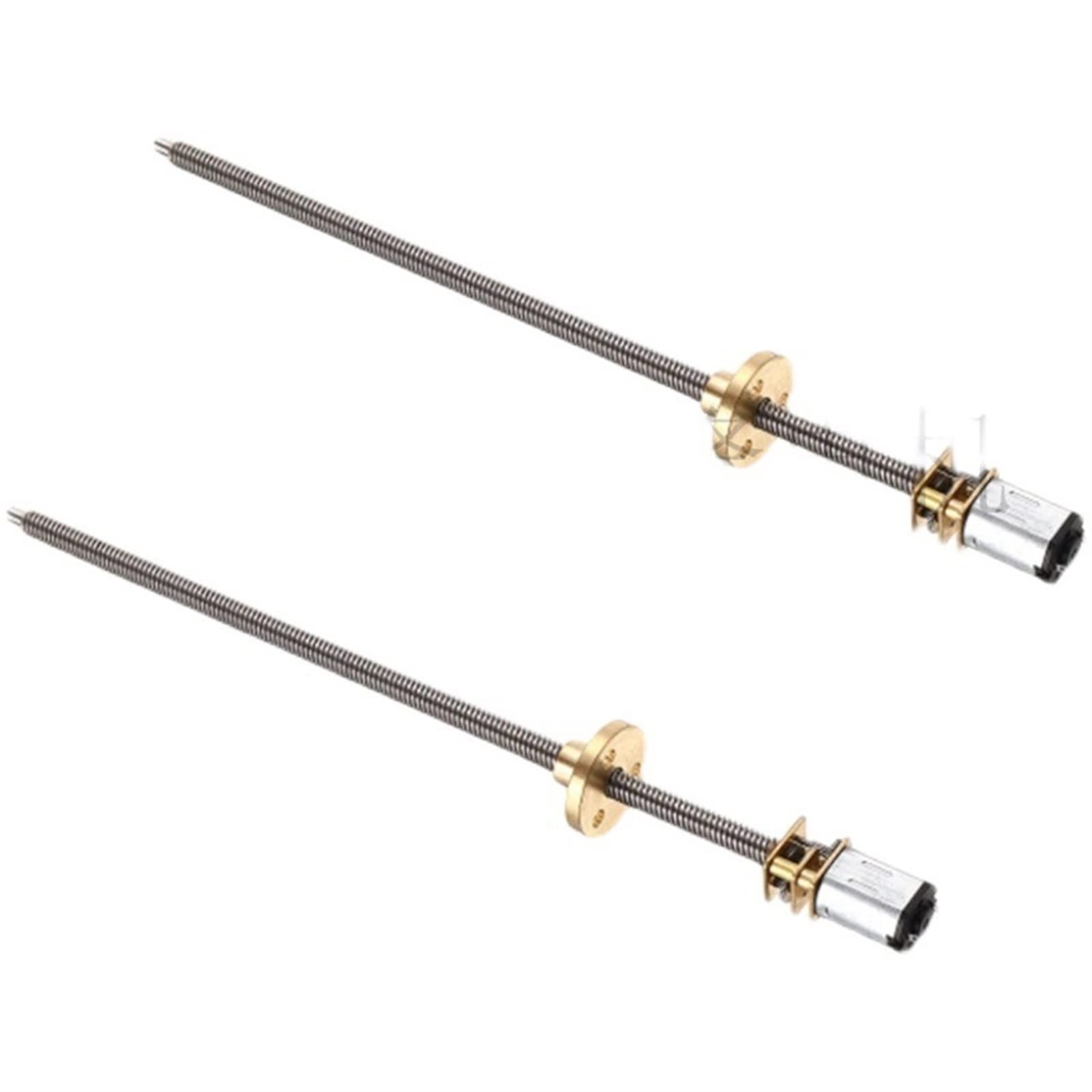 Getriebemotor T5 Fast Thread N20 Getriebemotor, 160 mm lange Schraube Edelstahl mit Flansch Modellautomotor Elektromotor Elektrozubehör (Size : 12V 60RPM)