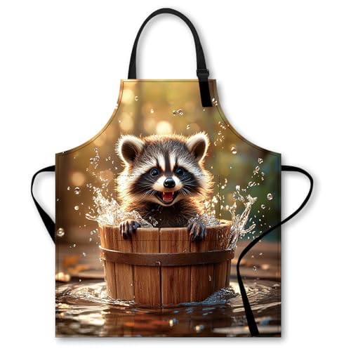 Image of Nuxovilar Cute Apron with Pockets, 26.77 * 30.7 Inches, Versatile for Meal Prep, Baking, Holiday Cooking