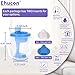 Ehucon dysphagia regulating drinking cup for elderly with difficulty swallowing,with 5cc and 10cc sip cup,assistive devices liquids only,No thickener is Used (Transparent-Blue,Pack of 1 PC)