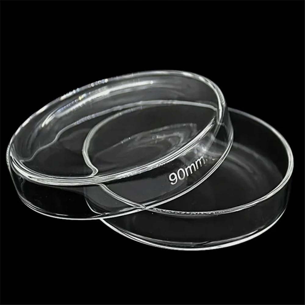 Attrezzature e forniture di laboratorio 10 pezzi di capsula Petri in vetro da 90 mm altezza, coltura in borosilicato trasparente