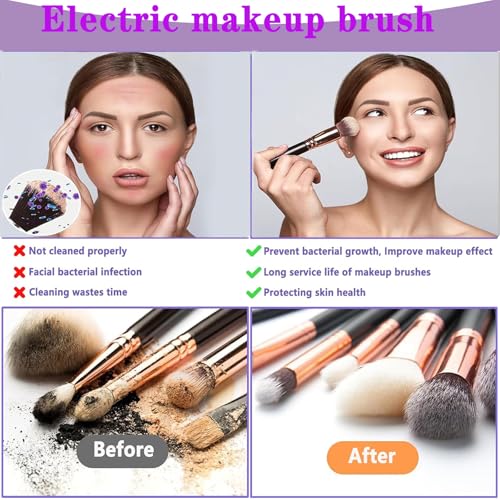 Beauty Swirl Cosmetic Brush Cleaner, Electric Makeup Brush Cleaner Machine, Automatic Makeup Brush Cleaner for All Types of Makeup Sponges and Brushes - Image 5