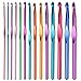 Vidillo Crochet Hooks Set,14 Sizes Aluminum Ergonomic Knitting Needles Kit Weave Yarn Craft Set, 2mm -10mm, for Women
