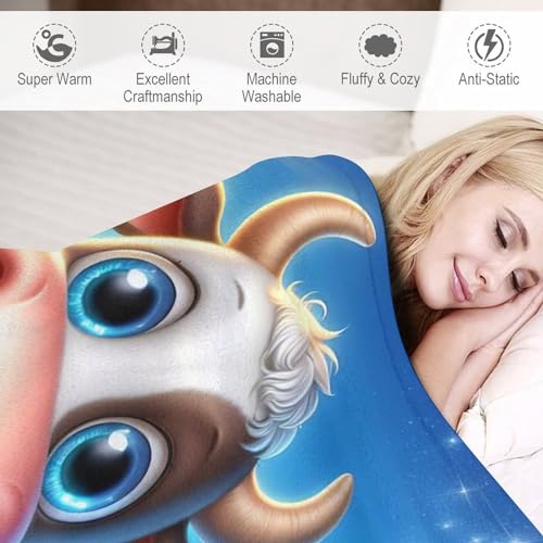 Manta de forro polar de franela con diseño de animales para cama o sofá de 100 x 130 cm 6