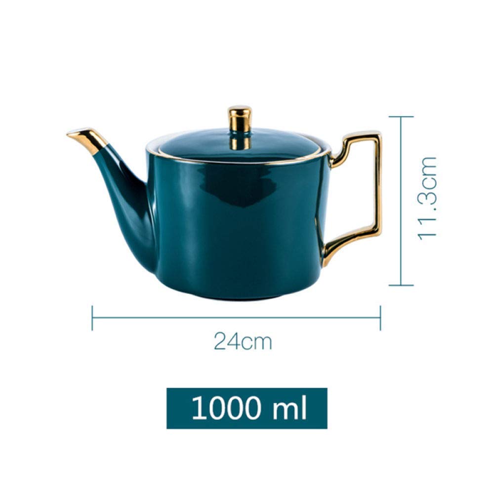 Dzbanek do mokki, zielona glazura dzbanek do kawy ceramiczny czajniczek Drinkware królewskie wesele narzędzia zestaw garnków do herbaty zastawa stołowa prezenty, dzbanek do herbaty Present