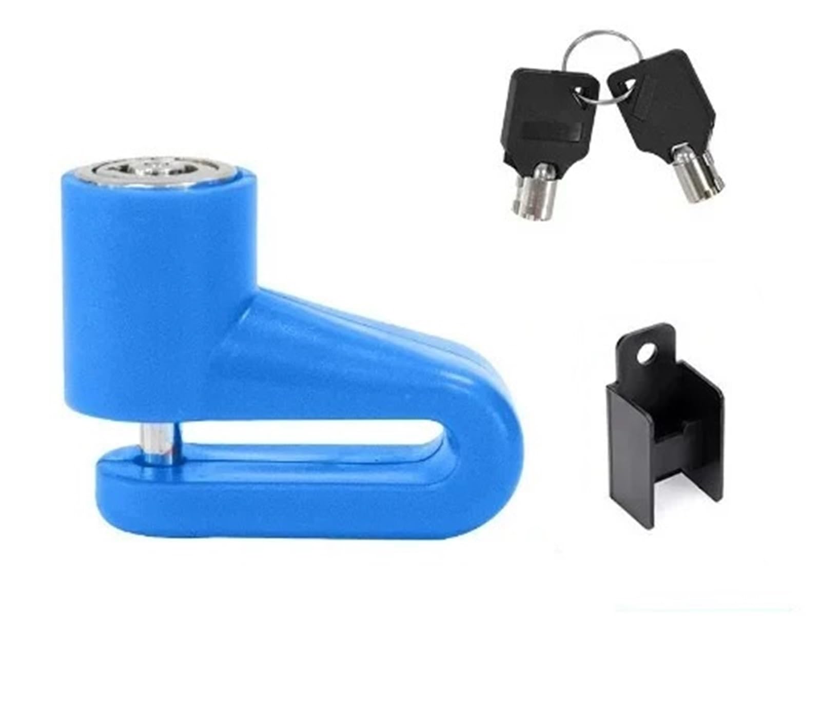 Hydbcnp Blue Motorcycle Handlebar Lock Motorcycle Anti-Theft Lock Wheel Disc Brake Padlock With 2 Keys Motorbike Lock Security(Blue)