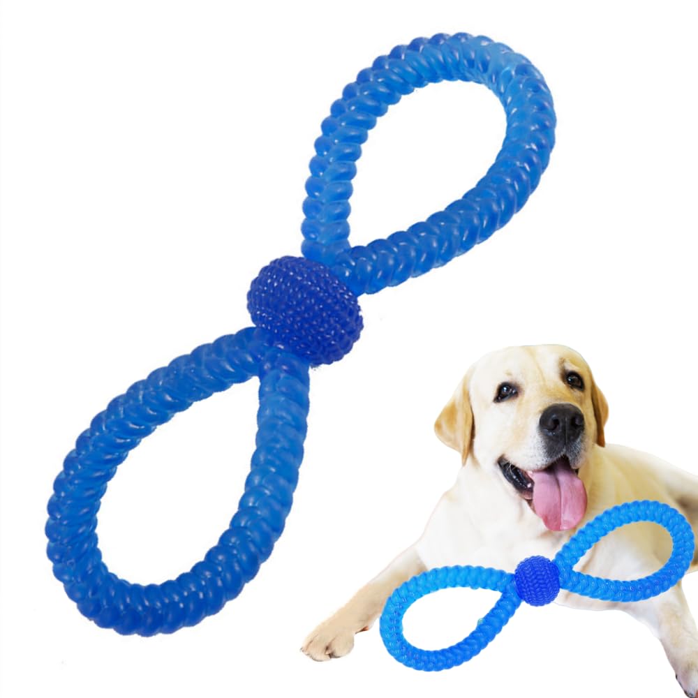 Euliber 2 PCS Doggy Durable Chew toy Durable Dog Chew Toy Dental Care A Chew Stick for Teething Puppies Washable Flexible Floating Swimming Pool Dog Toy (Medium/One)