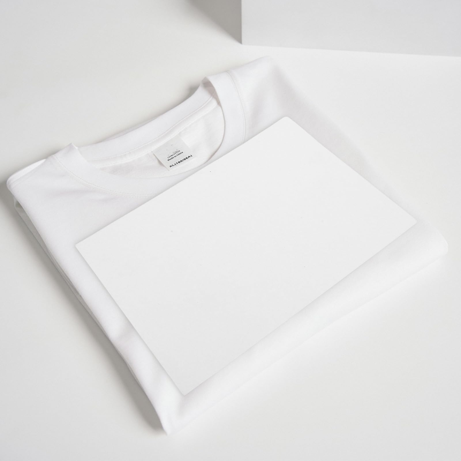 DOITOOL 100 Feuilles de Carton Blanc Anti-Rides pour Pliage de T-Shirts et Vêtements, Carton d'emballage Robuste 210x290mm, Lot de 100 Pièces pour Organisation et Expédition