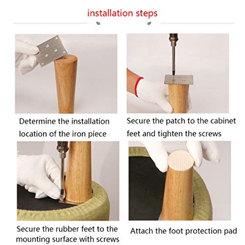 Patas de madera de roble para elevar tu sofá con un juego de 4 piezas robustas 4