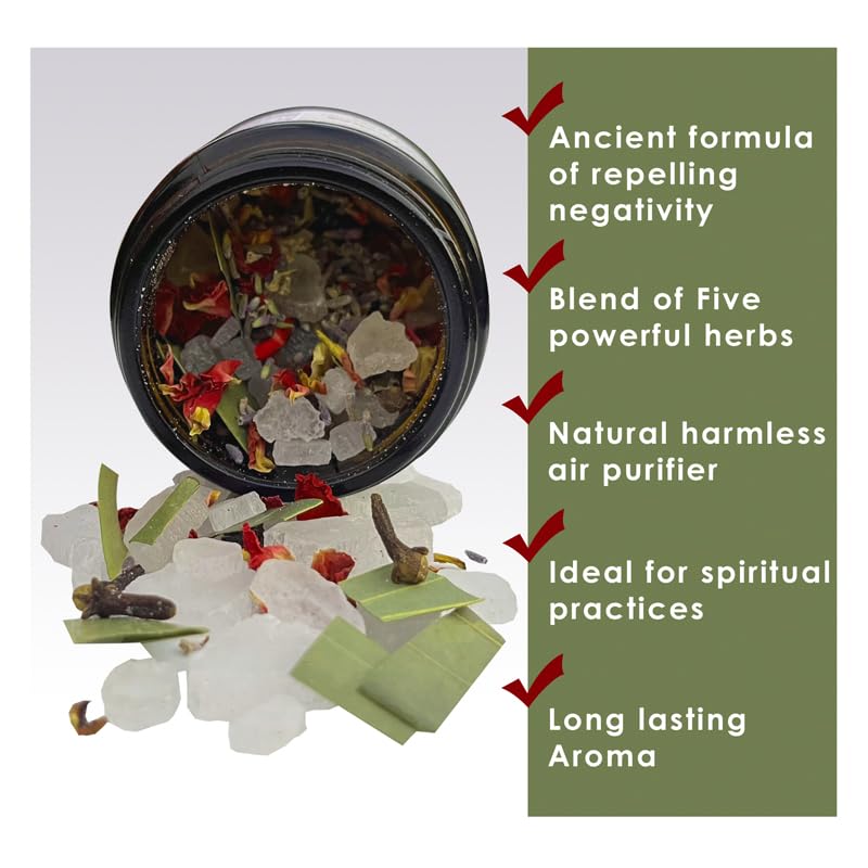Image of Campharoma - Bhimseni Camphor Blend with Rose, Lavender, Clove & Bay Leaves | Pure Camphor for Pooja, Diffuser & Home Energy | 50gm