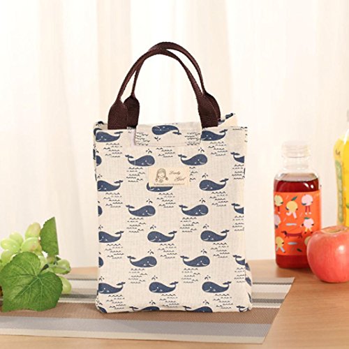 DZT1968® Insulation Package Portable Waterproof Canvas Lunch Bags Lunch With Rice (A)