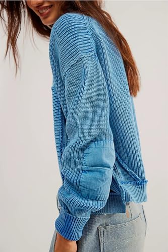 Image of Womens Cropped Cardigan Sweaters Y2k Open Front Cardigans Long Sleeve Oversized Fall Sweater Trendy