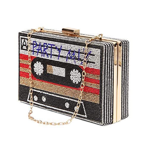 Image of Women Retro Crossbody Bag Rhinestone Fun Unique Evening Clutch Purses for Women