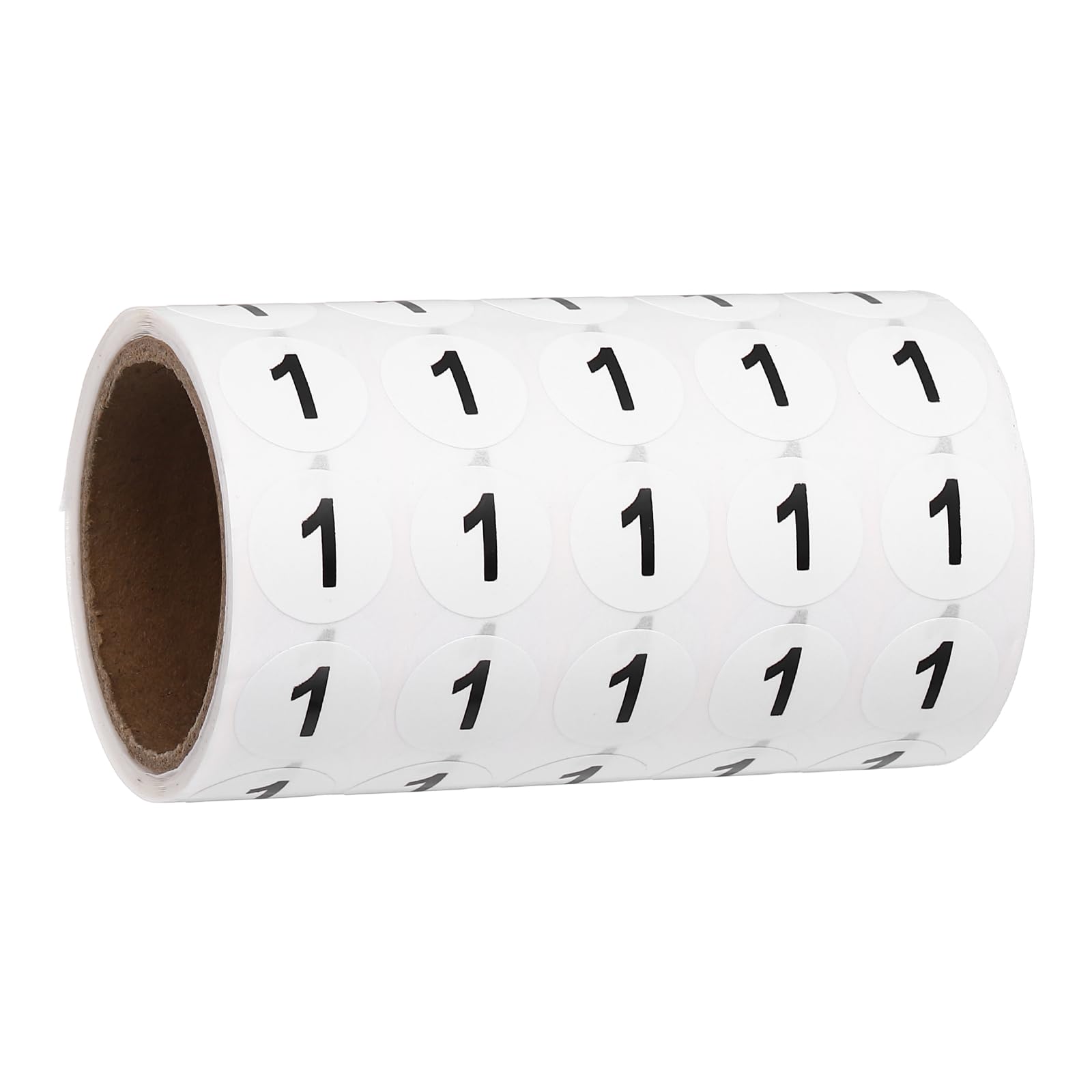 PATIKIL 1000pcs 0.6" Number Stickers, Number 1 Sticker Numbers Labels Round Small Vinyl Self Adhesive Label Circle Decals 1 Roll Dots for Photo Album Poster Organize Inventory, Black โ image 1