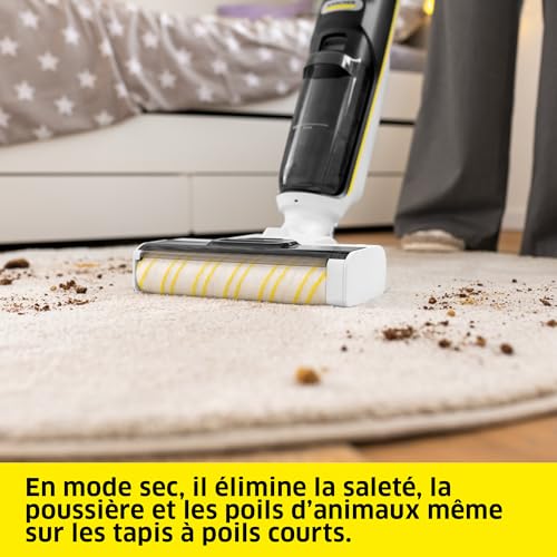 Aspirateur balai laveur sans fil Karcher FCV4 eau et poussières 200 m² aspire lave et sèche - vue 6