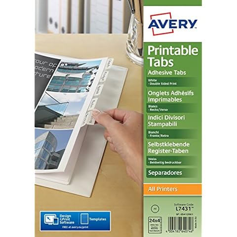 Avery Double Sided Printable Adhesive Tabs Cover