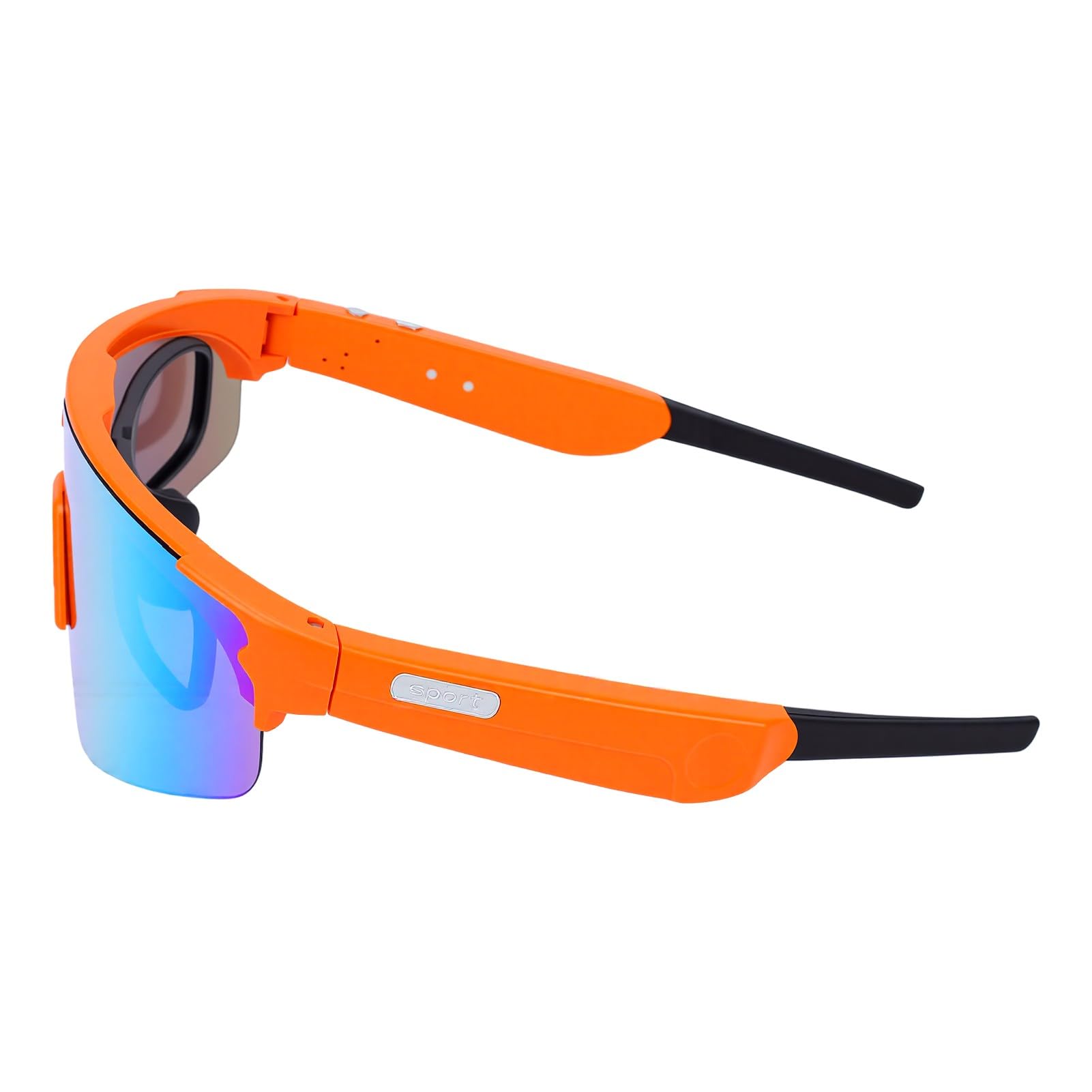 Tosuny Occhiali da Ciclismo Intelligenti 4K con Fotocamera da 8 MP e | Bluetooth 5.3, Resistente All'acqua IP54, Batteria da 290 MAh per 5 Ore di Utilizzo, Microfono con Cancellazione del
