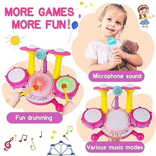 Basytodio CY-6002B Baby Music Toy 0-6-12 Month Electronic Kid Drum Set thumb #4