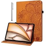 GLANDOTU Hülle für Samsung Galaxy Tab A9 Plus 11 Zoll 2023 Schutzhülle mit Stylus und Stifthalter - Ultra Dünn Flip PU Leder Cover Case für Galaxy Tab A9+ Plus Hülle,Orange