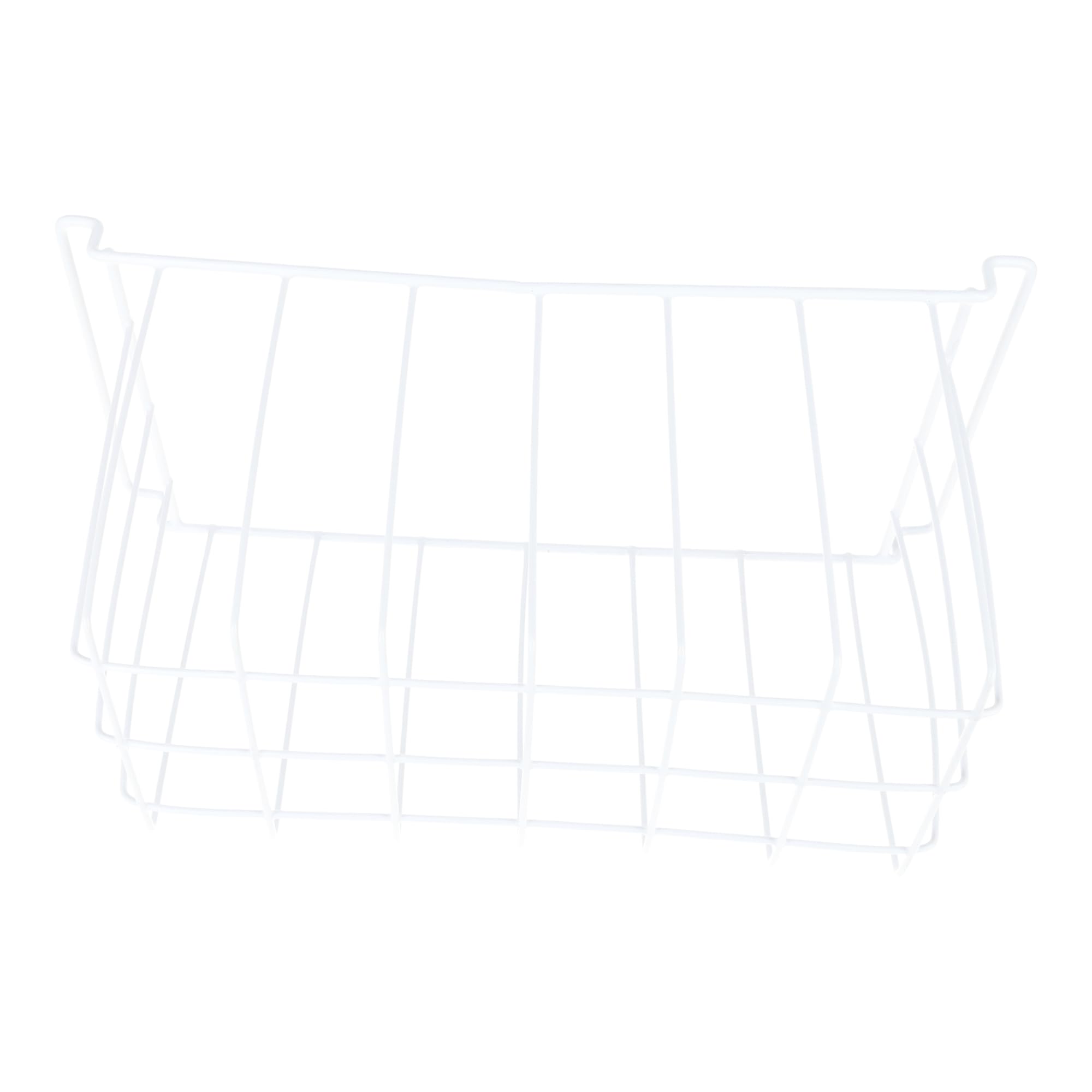 sparefixd Nadaje się do kosza zamrażarki skrzyniowej Logik biały drut 40 cm x 18,5 cm x 20