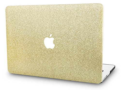 KECC Laptop Case Compatible with MacBook Air 13" Plastic Case Hard Shell Cover A1466/A1369 (Gold Sparkling)