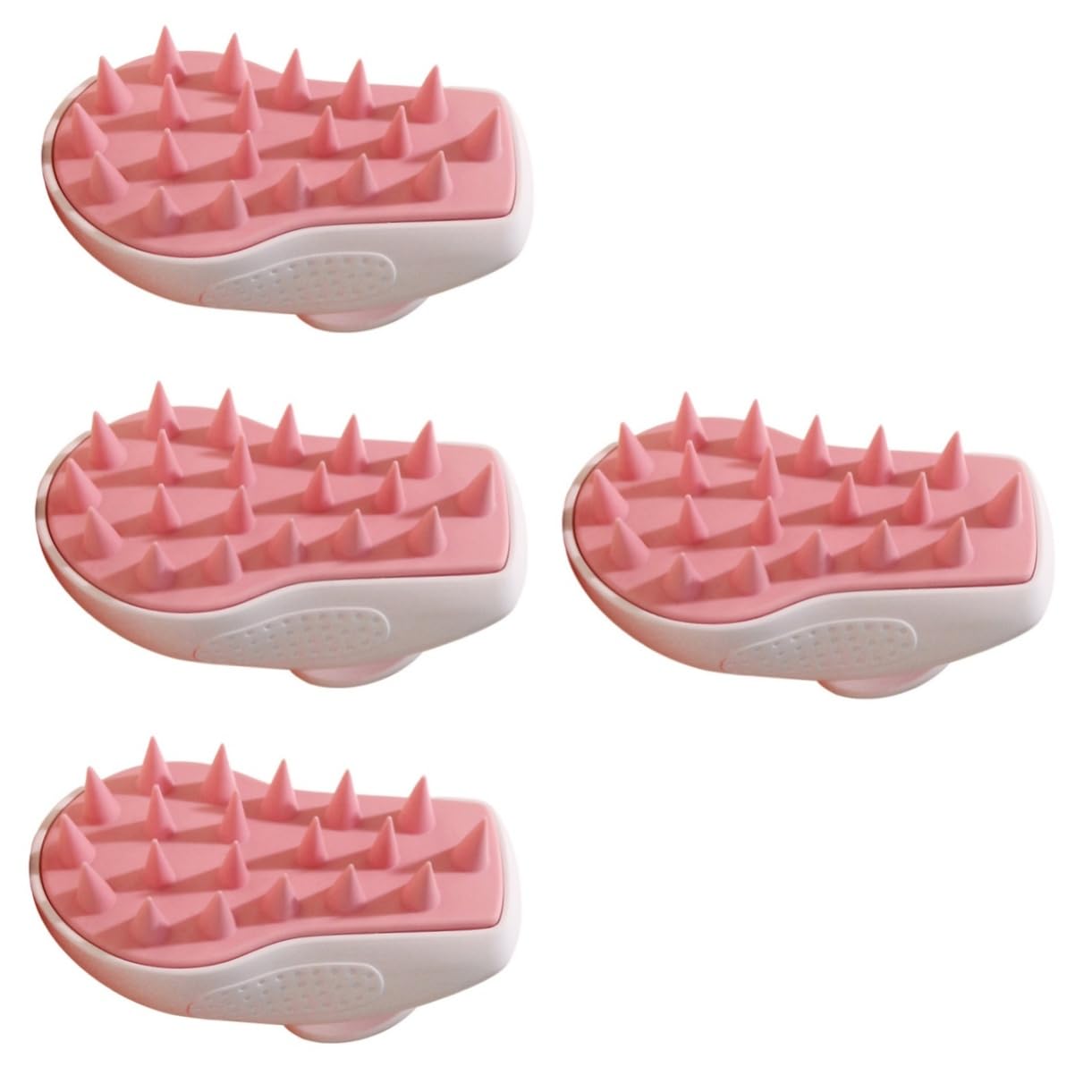 4 Pezzi Shampoo da massaggio massaggiatore cuoio capelluto scalp brush scalp massager shampoo massaggiatore pennello cuoio capelluto spazzola per lavare i scocca in abs
