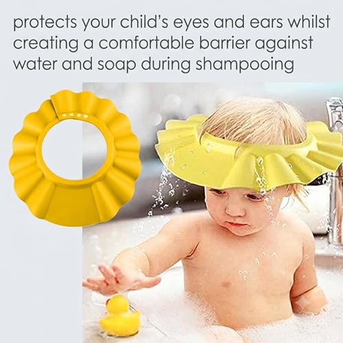 Image of Safe-O-Kid Baby Bath Essentials Kit | 1 Baby Bath Cushion, 1 Hooded Bath Towel, 1 Adjustable Shampoo Shower Cap & Foldable Baby Wash Basin | Newborn & Infant Bath Care Combo - Assorted