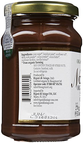 Nocciolata Organic Hazelnut Spread, 9.52 oz