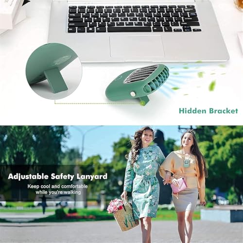 Image of Portable Hanging Neck Fan, Mini fan with USB Rechargeable 3 speeds, personal for Home Office Outdoor Travel, Indoor, Kids, Girls, Woman, Man | Mini Air Cooler | Summer Cooling Machine