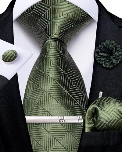 Image of DiBanGu Silk Zipper Ties for Men, Formal Pre-tied Necktie | Adjustable Tie,6PCS,Various Design Styles,Jacquard Woven,Skin-friendly,Practical Gift,Great for Wedding Party,Business Formal