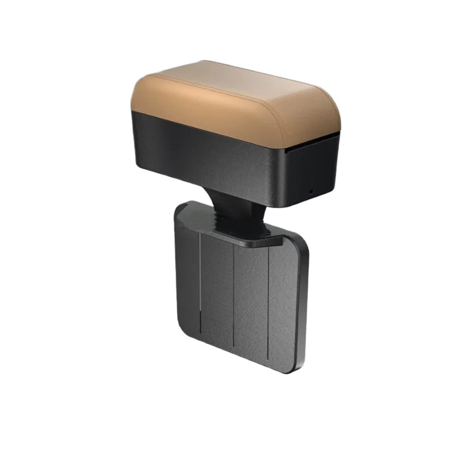 CGBWMB Arm Rest for Car Universal Car Armrest Box Elbow Support Adjustable Height Seat Gap Storage Organizer Armrest Box(Black-Beige)