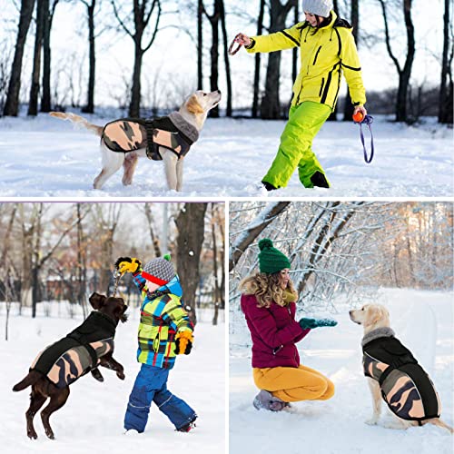 Wasserdichter Hundemantel Winter Warme Hundejacke, Hundebekleidung Outfit für kleine mittel große Hunde, Hundepullover mit Sicheren Reflexstreifen für Labrador Chihuahua Französische Bulldogge