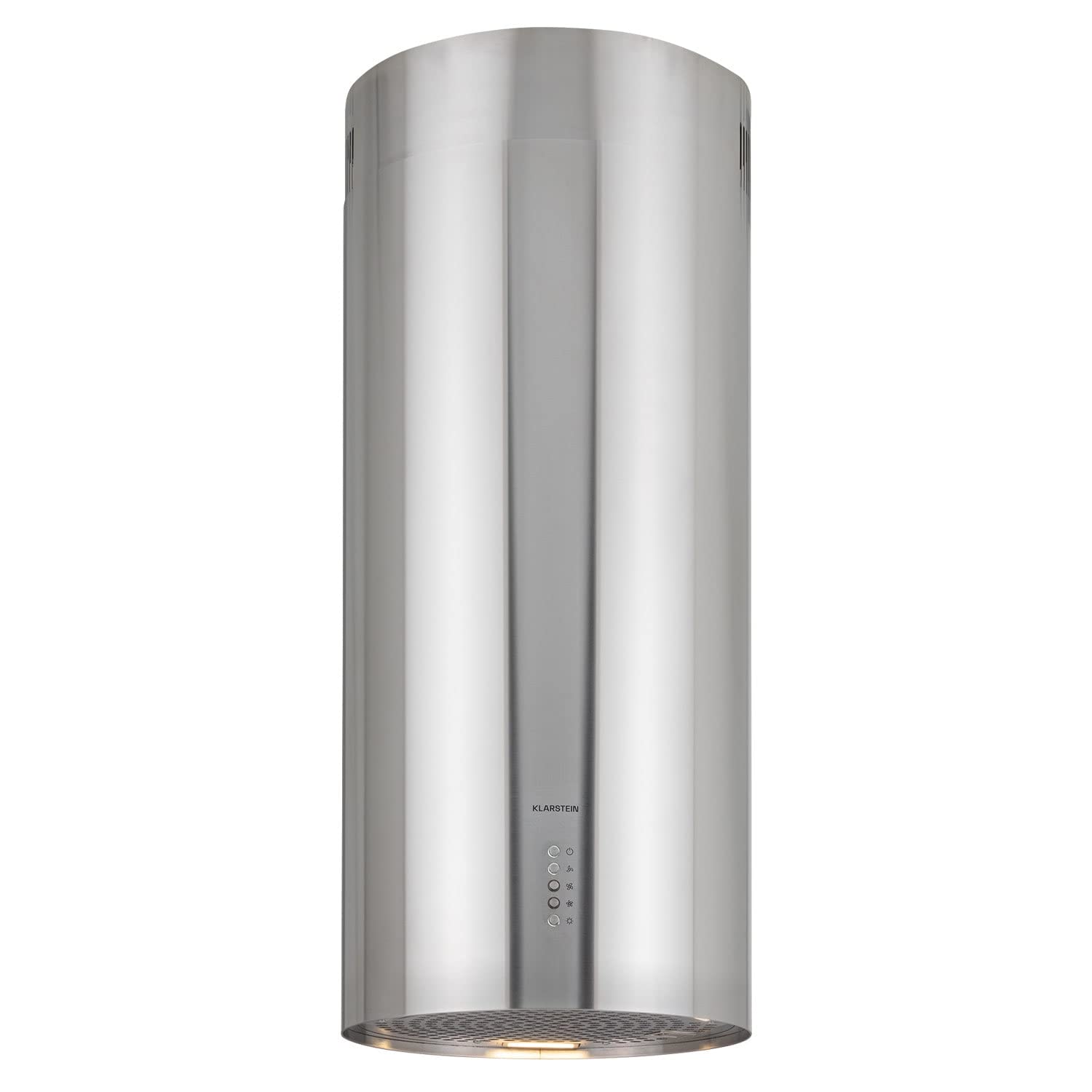 Klarstein Hanging Island Cooker Hood, Extractor Fan for Kitchen Islands, 600m³/h Airflow, Timer, Adjustable Kitchen Extractor Fan w/Pipe Design, Timer, 3 Mode Cooker Hoods, Activated Carbon Filters