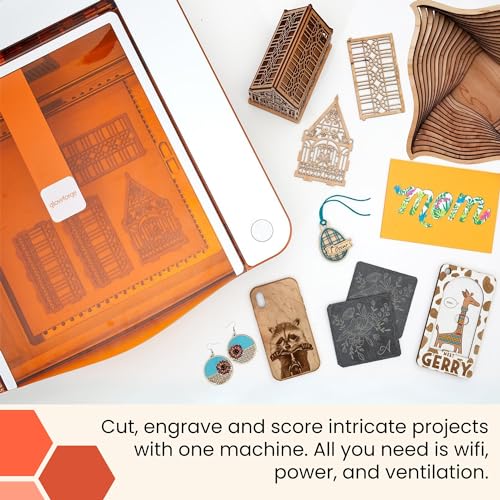 Glowforge Aura Gravador e cortador a laser, cortador a laser DIY (6000 mW, dispositivo laser classe