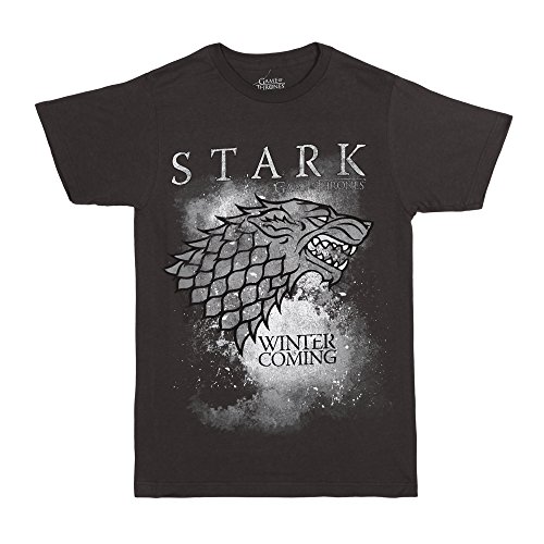 HBO Game Of Thrones Men's Winter is Coming Stark T-Shirt - Charcoal (Medium)