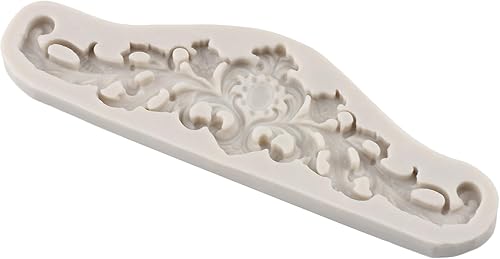 Miniatura 5 de Molde de silicona para fondant de encaje de estilo barroco, diseño de flor de filigrana esculpida en 3D, para decoración de pasteles, decoración de