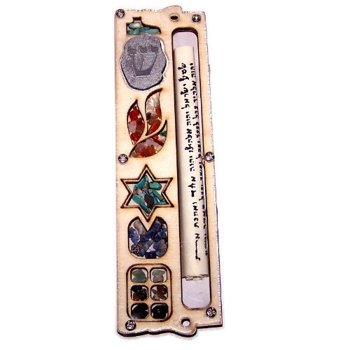 Star Of David Mezuzah With Shema Israel Scroll - YourHolyLandStore