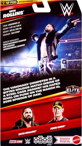 Mattel WWE Elite Collection Top Picks Seth Rollins Action Figure - vue 7