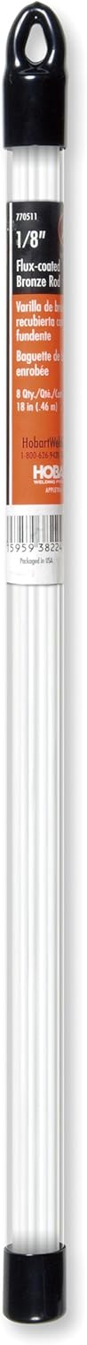 Hobart 770511 Flux Coated Bronze Gas Welding Rods, 1/8-by-18-Inch