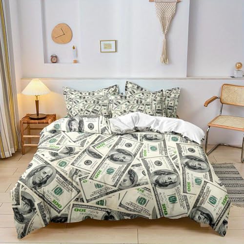 Housse de couette originale Dollar parure de lit déco pour chambre d'amis - 3