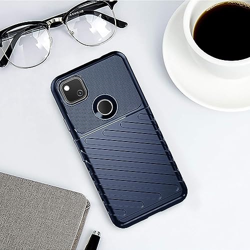 Image of Shockproof Back Cover Case for Google Pixel 4a 4G | 360 Degree Protection | Protective Design | Anti-Scratch Tough Slim TPU Case for Google Pixel 4a 4G (Blue)