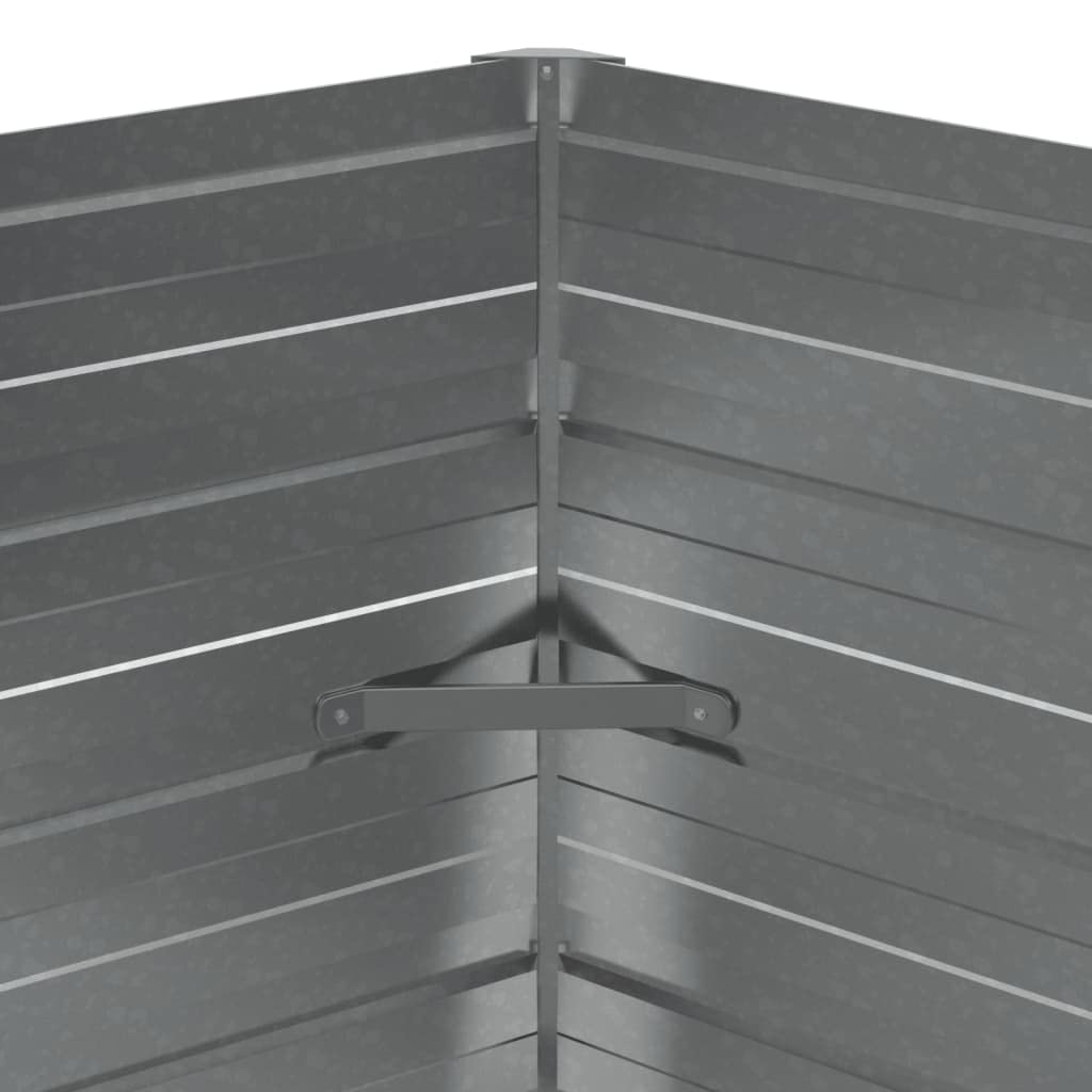 Jardinera de Acero Galvanizado Plateado 129x45 cm Arriate de Balcones Aire Libre Accesorio para Jardín Macetero de Metal Duradero Huerto Urbano Patios para Flores Hierbas Verduras